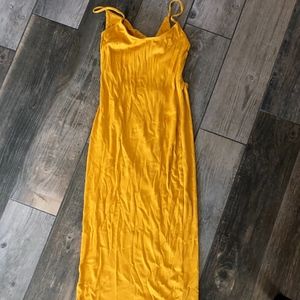 NWT Bright yellow summer and spring LUSH ribbed tank Dress